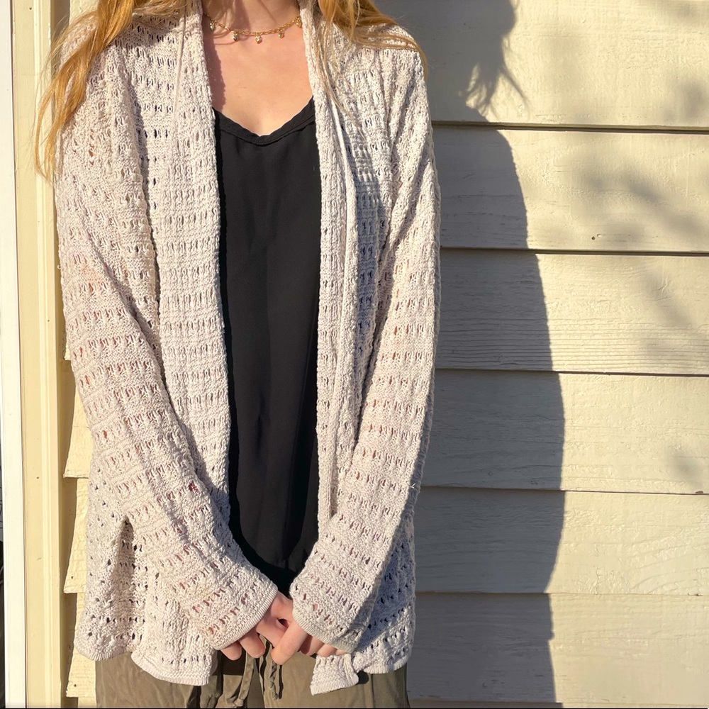 loose knit cardigan